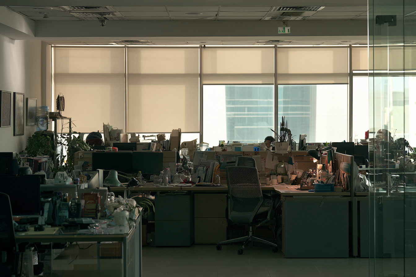 A working office in daily use