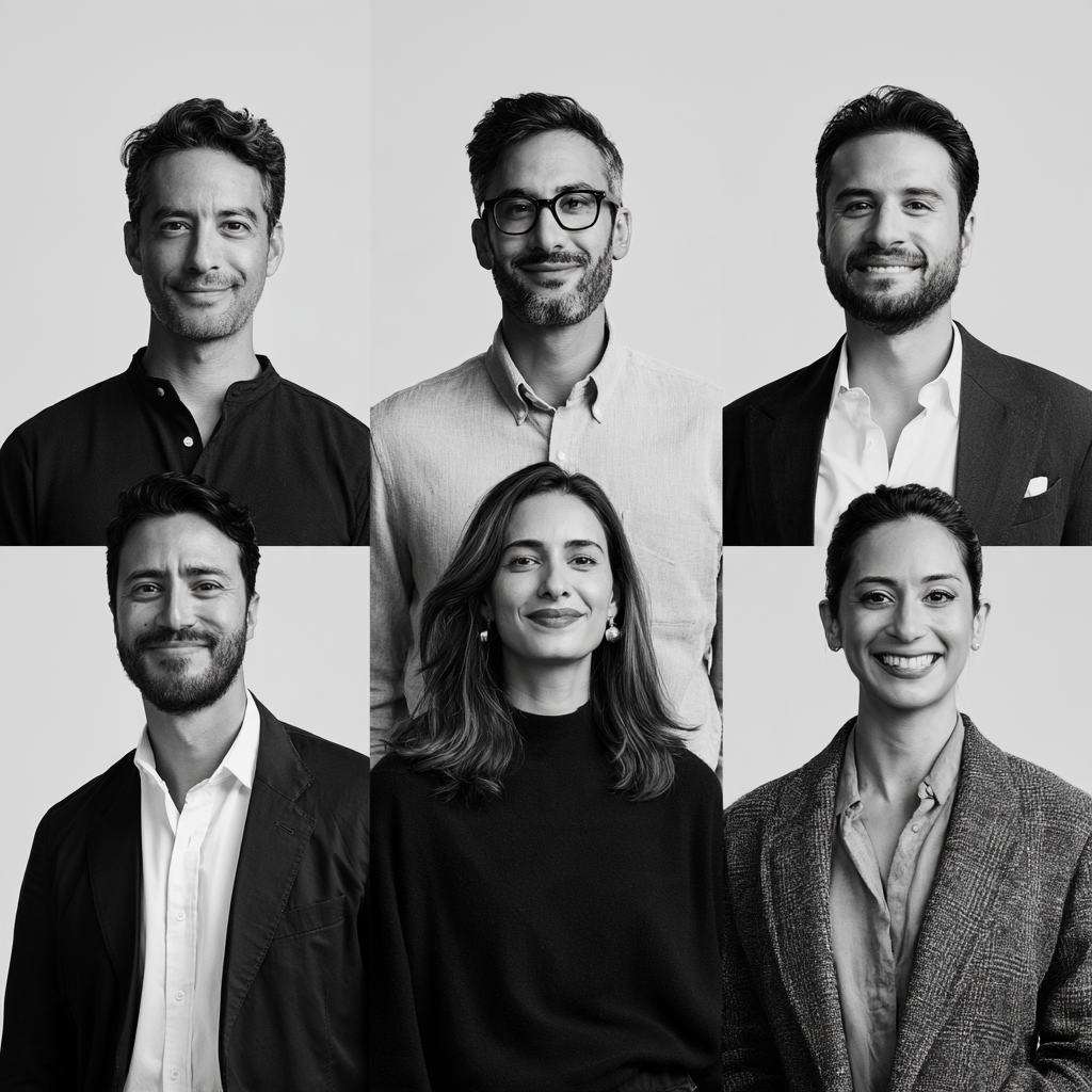 An international team in a calm office