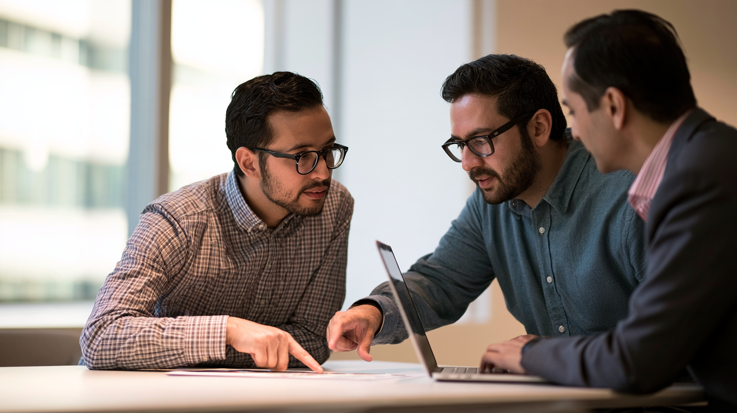 Professionals discussing a client referral partnership